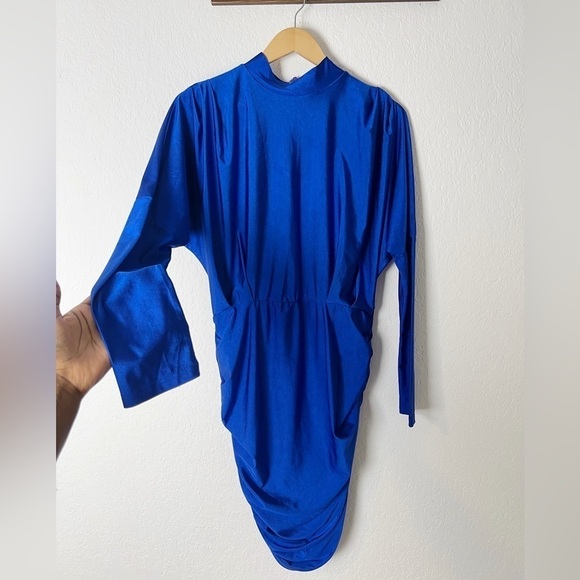 AX Armani Exchange Electric Blue High Neck Dress - Picture 5 of 9